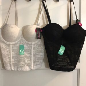 2 Beautiful Lace Push Up Corsets! Brand New!